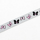 Single Face Butterfly Printed Polyester Grosgrain Ribbon(OCOR-S033-9mm-03)-1