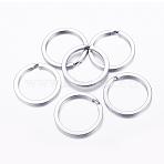 Iron Split Key Rings, Keychain Clasp Findings, Platinum, 30x2mm(IFIN-H041-N)