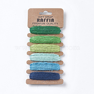 Jute Cord, Jute String, Jute Twine, for Jewelry Making, Mixed Color, 2mm, 6pcs/board, about 4.37 yards(4m)/pc(OCOR-WH0037-01)