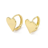 Rack Plating Brass Heart Hoop Earrings for Women, Cadmium Free & Lead Free, Real 18K Gold Plated, 13.5x13x2.5mm, Pin: 0.9mm(EJEW-I277-03G)