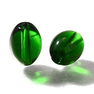 K9 Glass, Imitation Austrian Crystal Beads, Oval, Faceted, Green, 11x8mm, Hole: 1.8mm(GLAA-R003-01J)