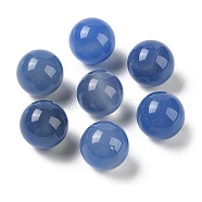 Natural Blue Agate No Hole Sphere Beads, Round, Dyed & Heated, 16mm(G-K353-04D-30)