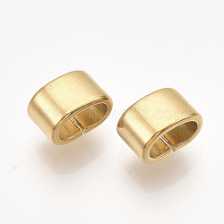 304 Stainless Steel Slide Charm, Rectangle, Golden, 5x8x5mm, Hole: 3x6mm(X-STAS-T045-36G)