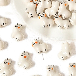 Handmade Porcelain Beads, Animals, Dog, 18x13mm(PW-WG9BF07-11)