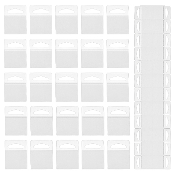 Nbeads 312Pcs PET Self Adhesive Hang Tabs, Display Tabs for Store Retail Display, Rectangle, White, 5x3.8x0.03cm