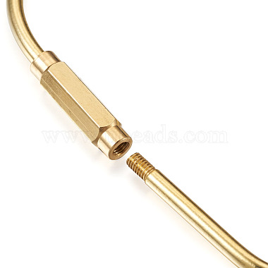 Pandahall Unisex Pure Handmade Brass Key Rings & Screw Carabiner Lock Charms(KEYC-TA0003-06)-7