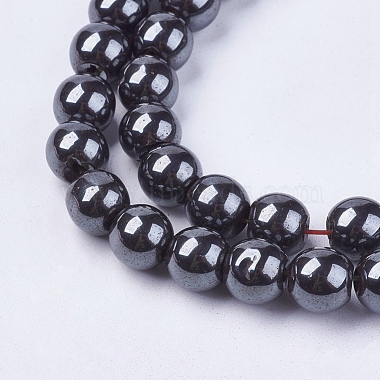 Chapelets de perle en hématite synthétique sans magnétique(G-R193-19-8mm)-3