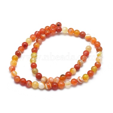 Natural Striped Agate/Banded Agate Beads Strands(G-I254-03B-02)-2