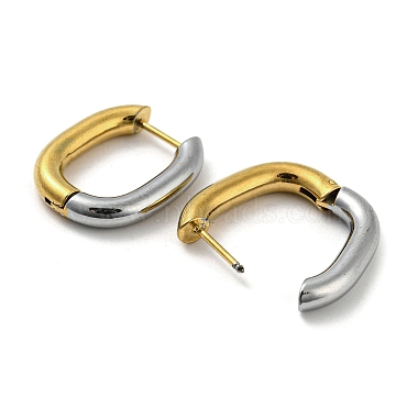 Two Tone 304 Stainless Steel Hoop Earrings(EJEW-K257-02B-GP)-2