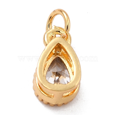 Real 18K Gold Plated Brass Inlaid Cubic Zirconia Charms(ZIRC-L100-077G-01)-3