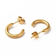 304 Stainless Steel Ring Stud Earrings(EJEW-C004-12C-G)-2