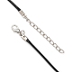 Waxed Cord Necklace Making with Iron Findings(NJEW-R229-2.0mm)-3
