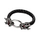 Imitation Leather Cord Men's Bracelets(BJEW-JL051)-1