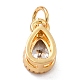 Real 18K Gold Plated Brass Inlaid Cubic Zirconia Charms(ZIRC-L100-077G-01)-3