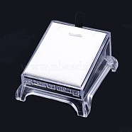 Organic Glass Pendant Necklace Display Stands, Black & White, 9x8x5cm(PDIS-N011-04)