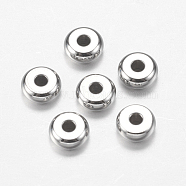 304 Stainless Steel Beads, Flat Round, Stainless Steel Color, 5x2mm, Hole: 1.5mm(STAS-F149-13P-E)
