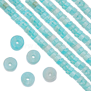 2 Strands Natural Amazonite Beads Strands, Heishi Beads, Flat Round/Disc, 4x2mm, Hole: 0.9mm, about 174pcs/strand, 15.35 inch(39cm)(G-SC0002-71)