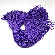 Polyester & Spandex Cord Ropes, 16-Ply, Mauve, 2mm, about 109.36 yards(100m)/bundle(RCP-R007-358)