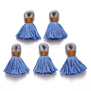 Cotton Tassel Pendant Decorations, Royal Blue, 35~45x11~12x6mm, Hole: 4~6x5~7mm(FIND-N051-003H)