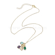 Stainless Steel and Glass Pendant Necklaces, Birthstone Necklaces, Cable Chains Necklaces, Golden, 20.51 inch(52.1cm)(NJEW-JN04701-02)