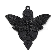 Alloy Pendant, Insect, Electrophoresis Black, 49x48x3.5mm, Hole: 2.3mm(FIND-C032-07EB)