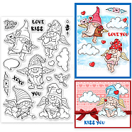 Custom PVC Plastic Clear Stamps, for DIY Scrapbooking, Photo Album Decorative, Cards Making, Gnome, 160x110x3mm(DIY-WH0448-0392)