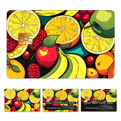 Plastic Waterproof Card Stickers, Self-adhesion Card Skin for Bank Card Decor, Rectangle, Fruit, 140x190mm(STIC-WH0032-205)