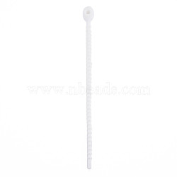 Silicone Cable Ties, Tie Wraps, Reusable Zip Ties, White, 214x13.5x12mm, Hole: 3mm(SIL-Q015-001I)