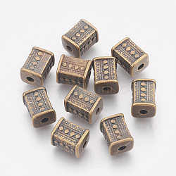 CCB Plastic Beads, Cuboid, Antique Bronze, 11x9x9mm, Hole: 2.5mm(CCB-P006-05AB)