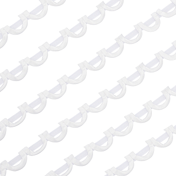 Satin Ribbon, Half Ring, White, 1-1/8 inch(27~30mm)