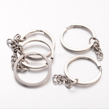 Platinum Ring Iron Split Key Rings