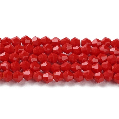 Red Bicone Glass Beads