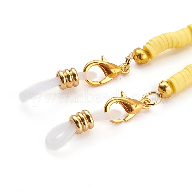 Chaînes de lunettes en perles heishi en pâte polymère arc-en-ciel(AJEW-EH00316)-3