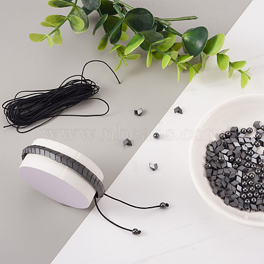 Kit de fabrication de bracelet énergétique en perles d'hématite synthétique Kissitty(DIY-KS0001-18)-7