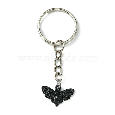 Black Butterfly Alloy Keychain