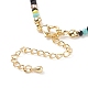 Shell Sunflower & Glass Beaded Necklace for Women(NJEW-JN03910-05)-6