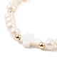 Pulsera trenzada de perlas y conchas naturales(BJEW-JB08237-04)-5