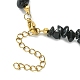 Natural Obsidian Bullet & Synthetic Moonstone Beaded Necklaces(NJEW-JN04406-01)-4