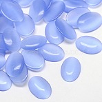 Cat Eye Cabochons, Oval, Cornflower Blue, 14x10x2.5mm(CE-J005-10x14mm-07)