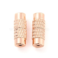 Brass Screw Clasps, for Jewelry Making, Rose Gold, 11.4x4.5mm, Hole: 1mm(KK-A191-04RG)