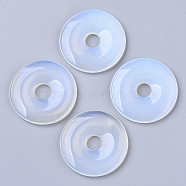 Opalite Pendants, Donut/Pi Disc, Donut Width: 20mm, 50x6.5mm, Hole: 10mm(G-S364-002B)