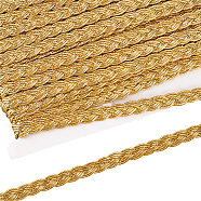 Filigree Corrugated Lace Ribbon, Braided Lace Trim, for Clothing Accessories, Gold, 3/8 inch(11mm), about 19.69 Yards(18m)/Card(OCOR-WH0080-65C)