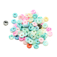 Handmade Polymer Clay Beads, Disc/Flat Round, Heishi Beads, Mixed Color, 5~5.5x1mm, Hole: 1.5mm(CLAY-Q230-30)