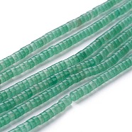Natural Green Aventurine Beads Strands, Heishi Beads, Flat Round/Disc, 4~4.5x2.5mm, Hole: 0.7mm, about 167pcs/strand, 15.43 inch(39.2cm)(G-H230-14)