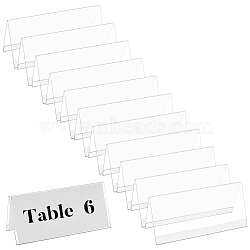 Acrylic Table Number Sign Tent Holder, Desk Name Plate Display, Clear, 220x85x95mm(AJEW-WH0314-423)