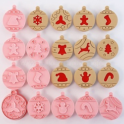 Christmas Plastic Cookie Candy Food Cutters Molds, for DIY, Kitchen, Baking, Kids Birthday Party Supplies Favors, Mixed Shapes, 66x56x20.5mm, 10pcs/set(DIY-K080-07)