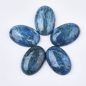 Natural Netstone Cabochons, Dyed, Oval, 30x20x7mm