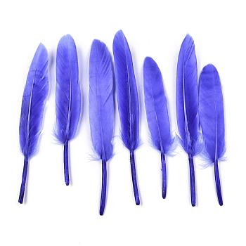 Goose Feather Costume Accessories, Dyed, Royal Blue, 100~175x13~25mm