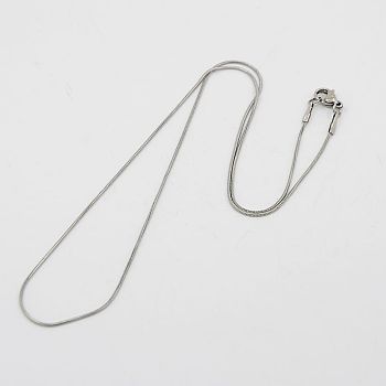 304 Stainless Steel Necklaces, with Lobster Claw Clasps Men's Herringbone Chain Necklaces, Stainless Steel Color, 17.7 inch(45cm)