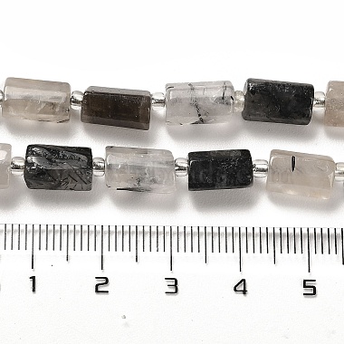 Natural Black Rutilated Quartz Beads Strands(G-N327-06-30)-5